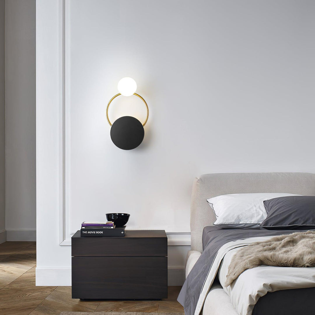 Black Circular Rings Wall Lamp | Kalsten