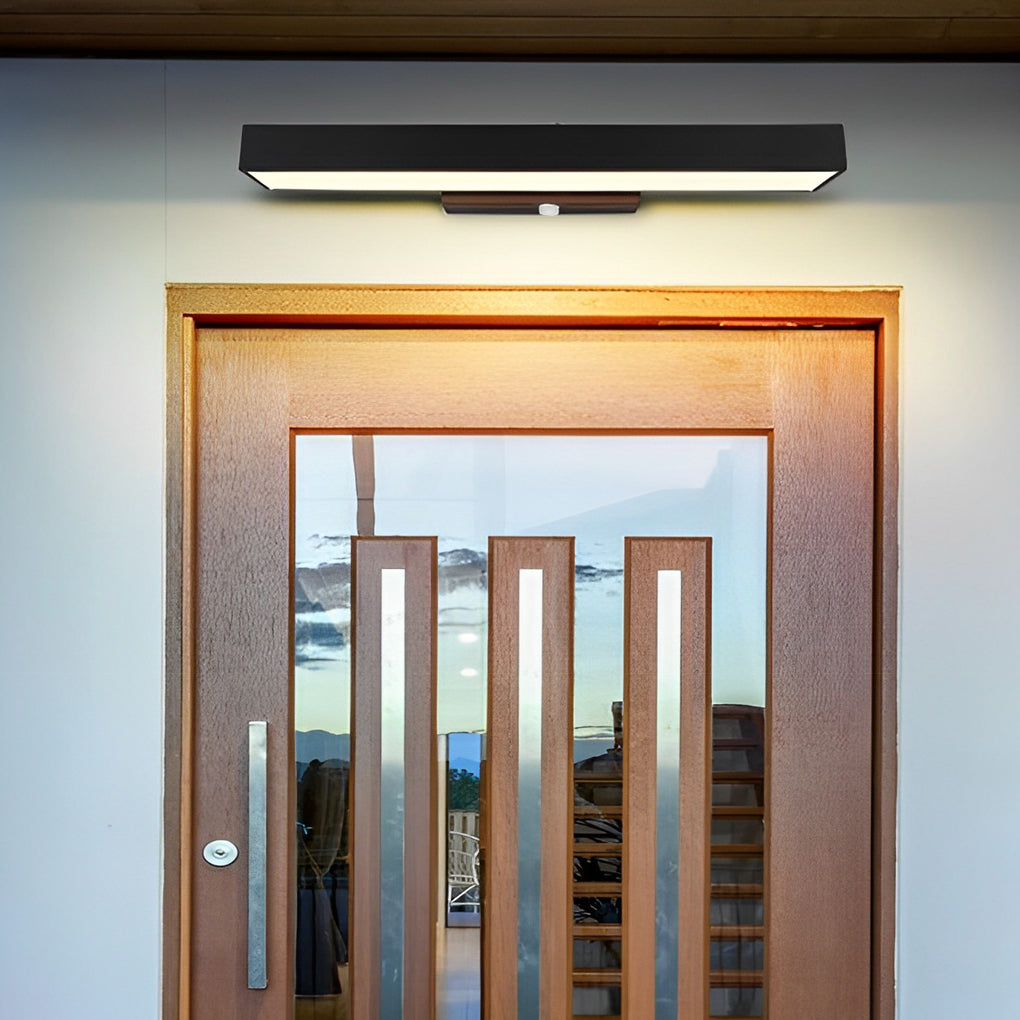 Modern LED Outdoor Wall Sconce, Waterproof Stainless Steel, Black Finish, IP65 Exterior Fixture | Kalsten