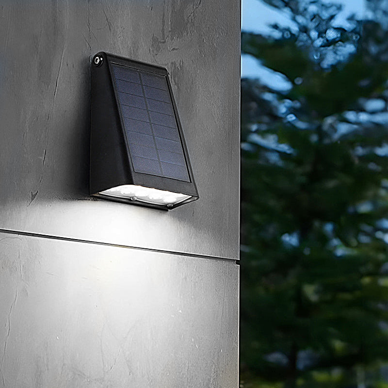 90 Adjustable Intelligent LED Waterproof Black Modern Solar Wall Lights | Kalsten