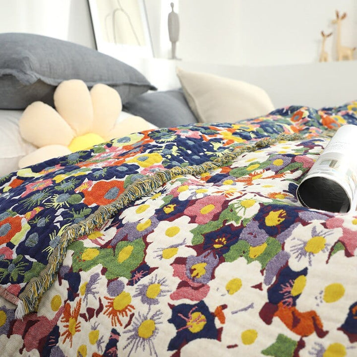 Bloom Pastoral Flower Throw Blanket | Kalsten