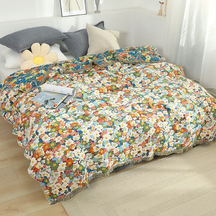 Bloom Pastoral Flower Throw Blanket | Kalsten