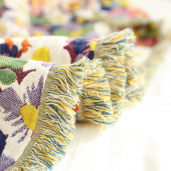 Bloom Pastoral Flower Throw Blanket | Kalsten
