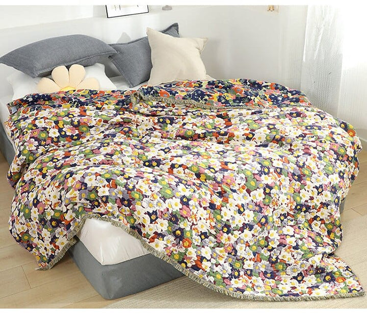 Bloom Pastoral Flower Throw Blanket | Kalsten