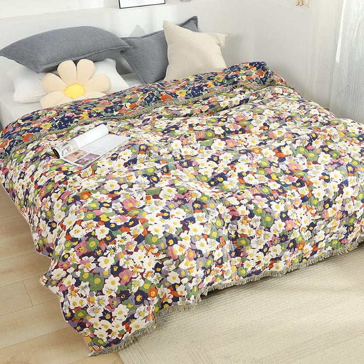 Bloom Pastoral Flower Throw Blanket | Kalsten
