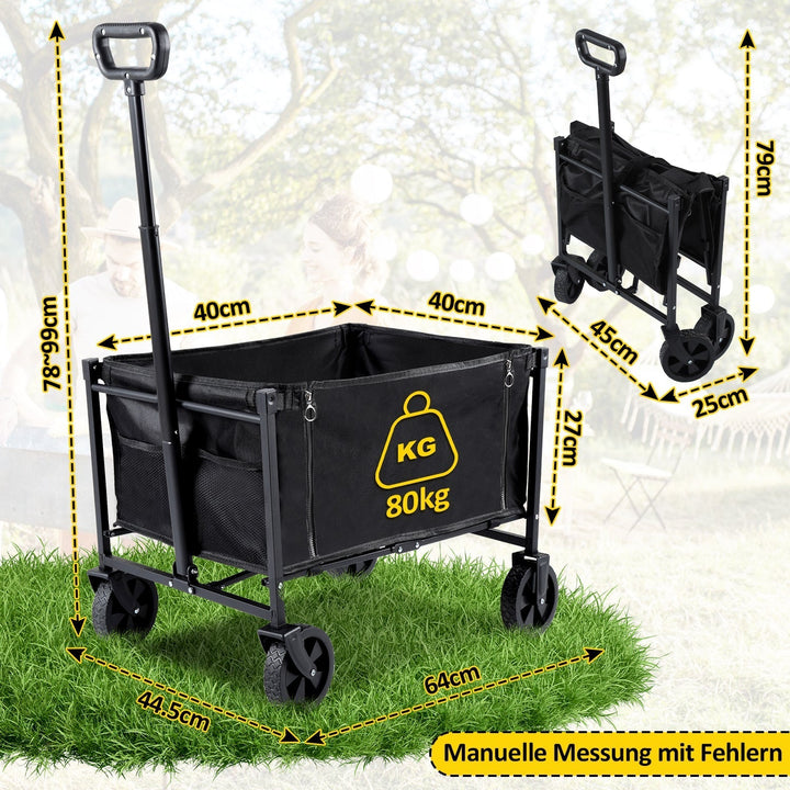 Folding Trolley Transport Cart 60L | Kalsten