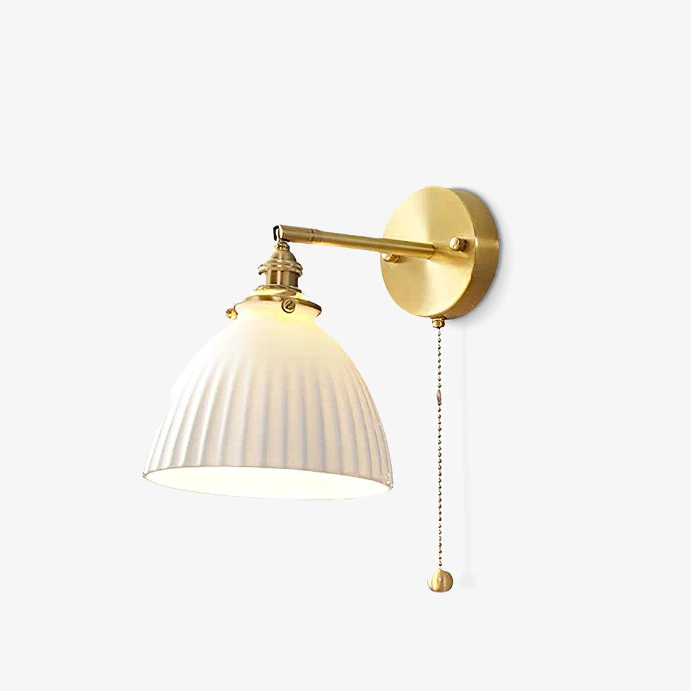 Brass Pleated Ceramic Wall light fixture Wall Lamp | Kalsten