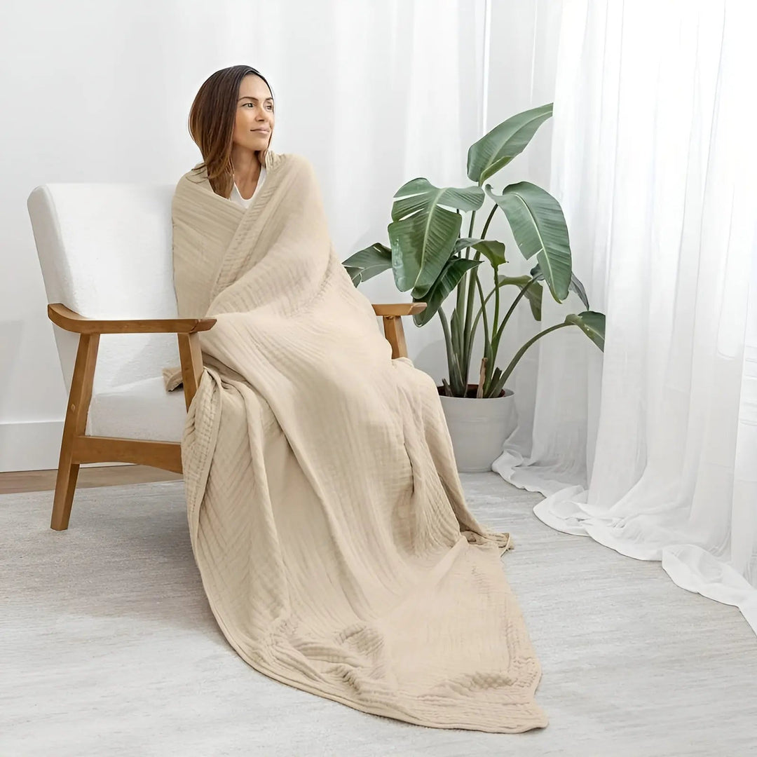 BreezeCotton Luxury Cotton Blanket for Every Season Kalsten