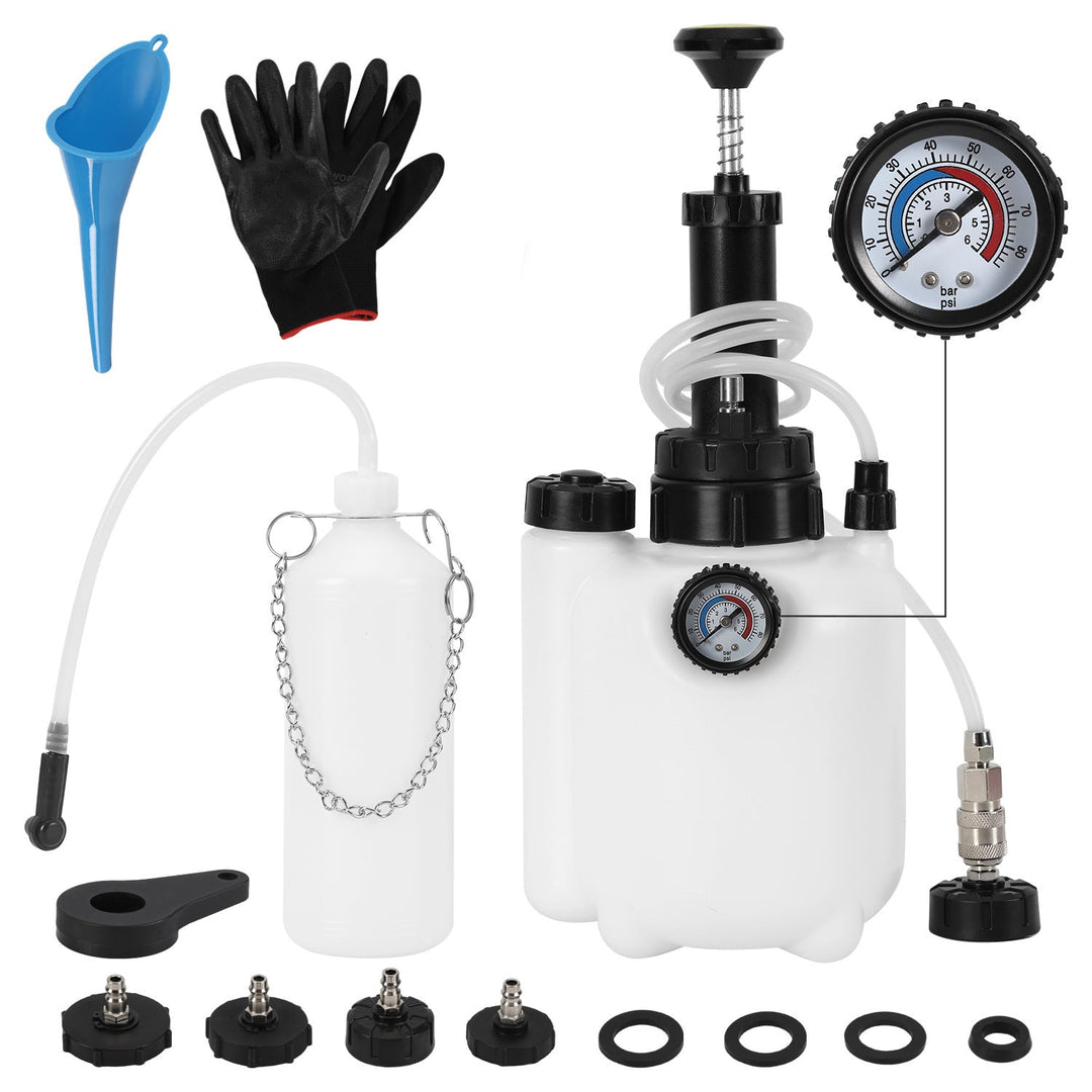 3L brake fluid brake bleeding device with 1L suction container | Kalsten