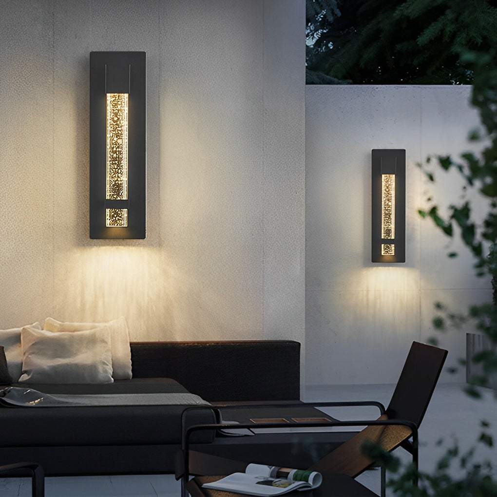 11.8 Inch Waterproof Hardwired Bubbles Glass Outdoor Wall Light | Kalsten