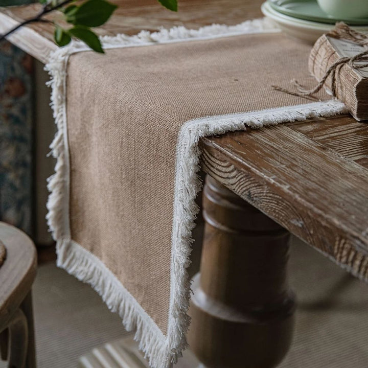 Kalsten | Burlap Charm Boho Table Runner