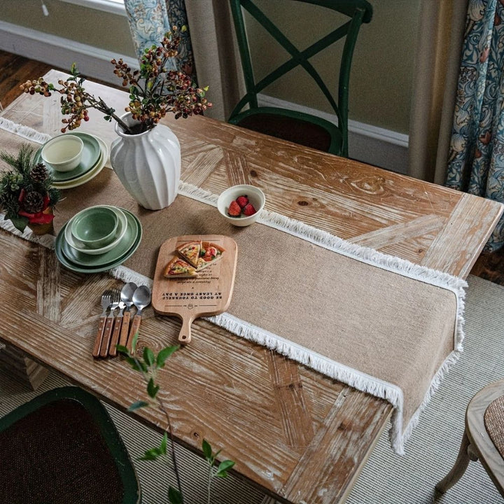 Kalsten | Burlap Charm Boho Table Runner
