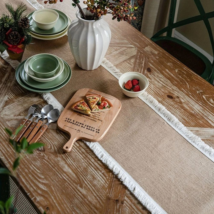 Kalsten | Burlap Charm Boho Table Runner
