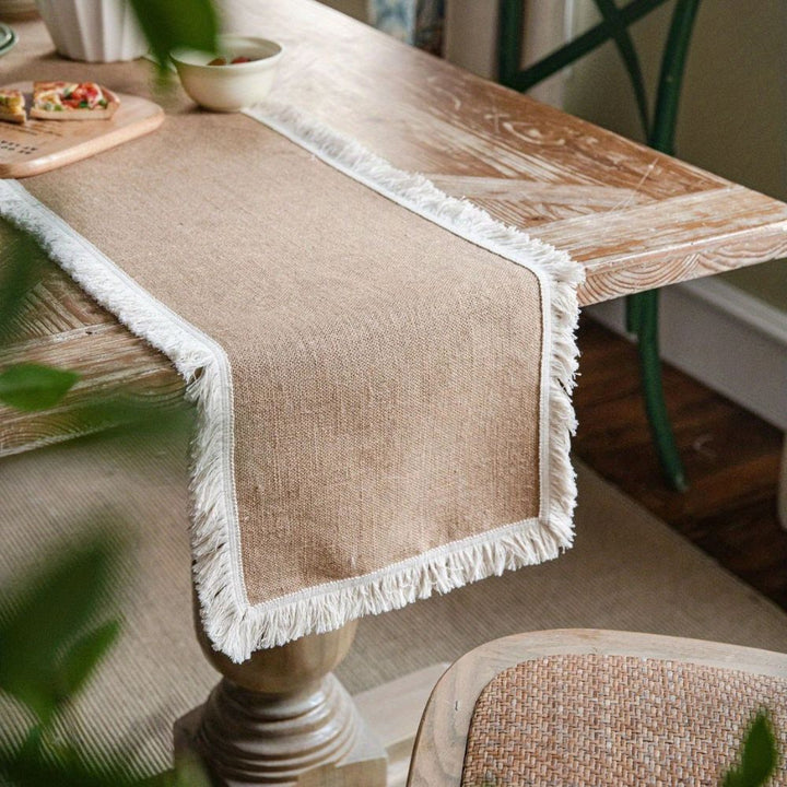 Kalsten | Burlap Charm Boho Table Runner