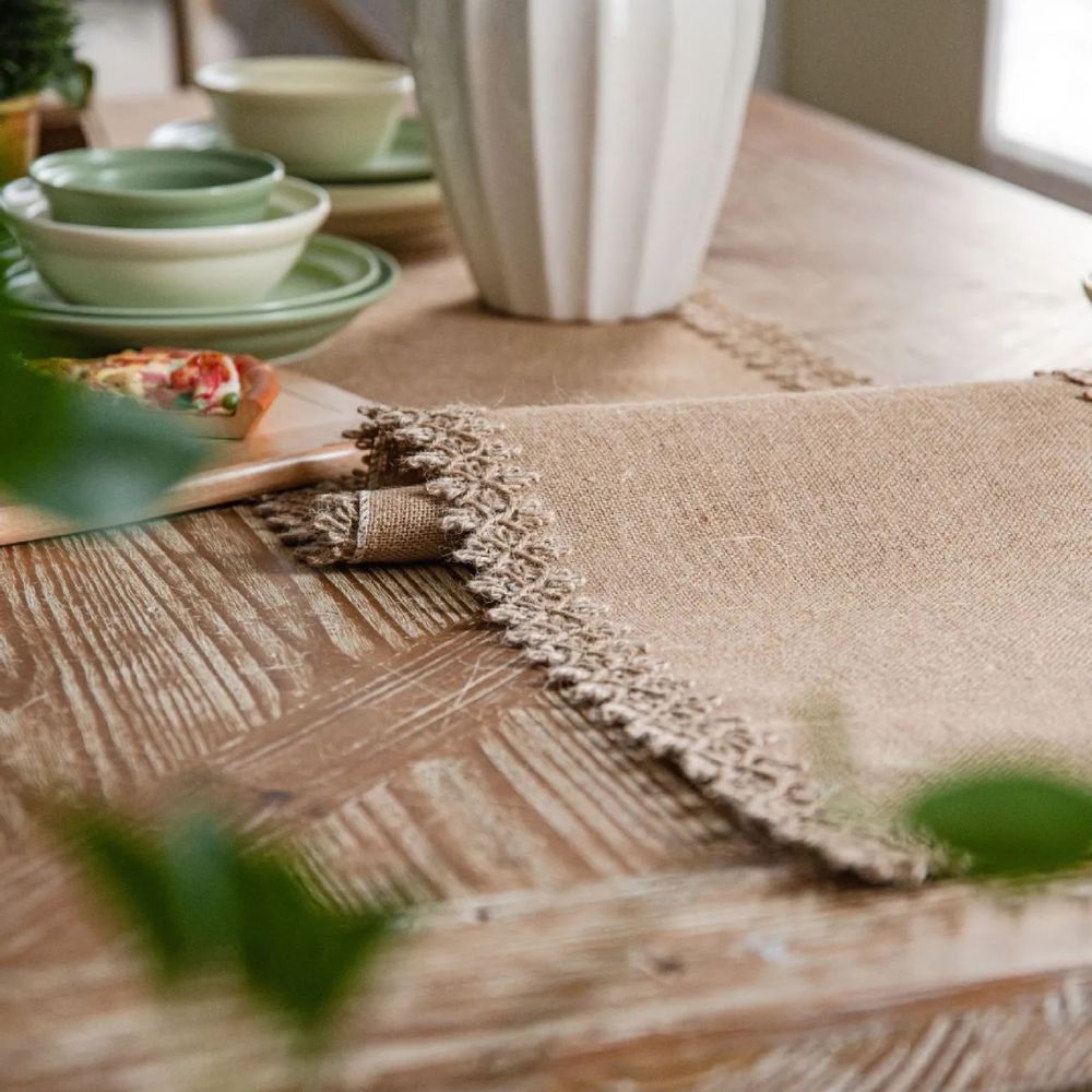 Kalsten | Burlap Charm Boho Table Runner