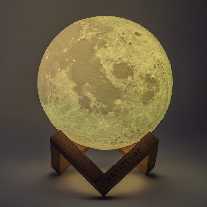 3D Moon Lamp with Wooden Base Kalsten