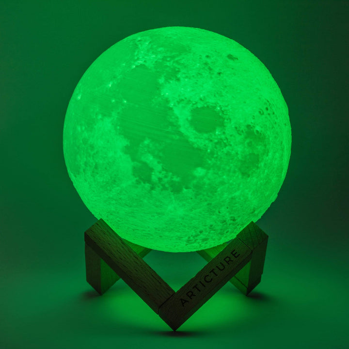 3D Moon Lamp with Wooden Base Kalsten