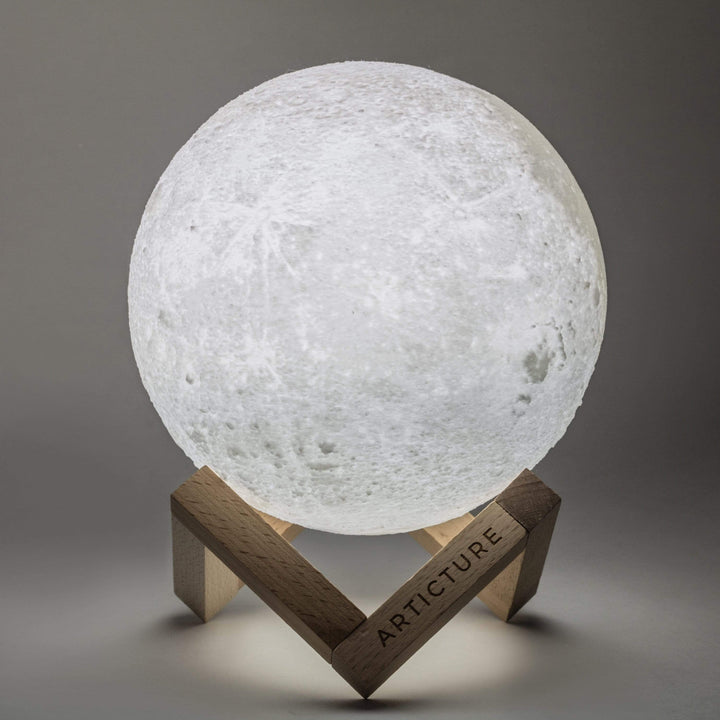 3D Moon Lamp with Wooden Base Kalsten