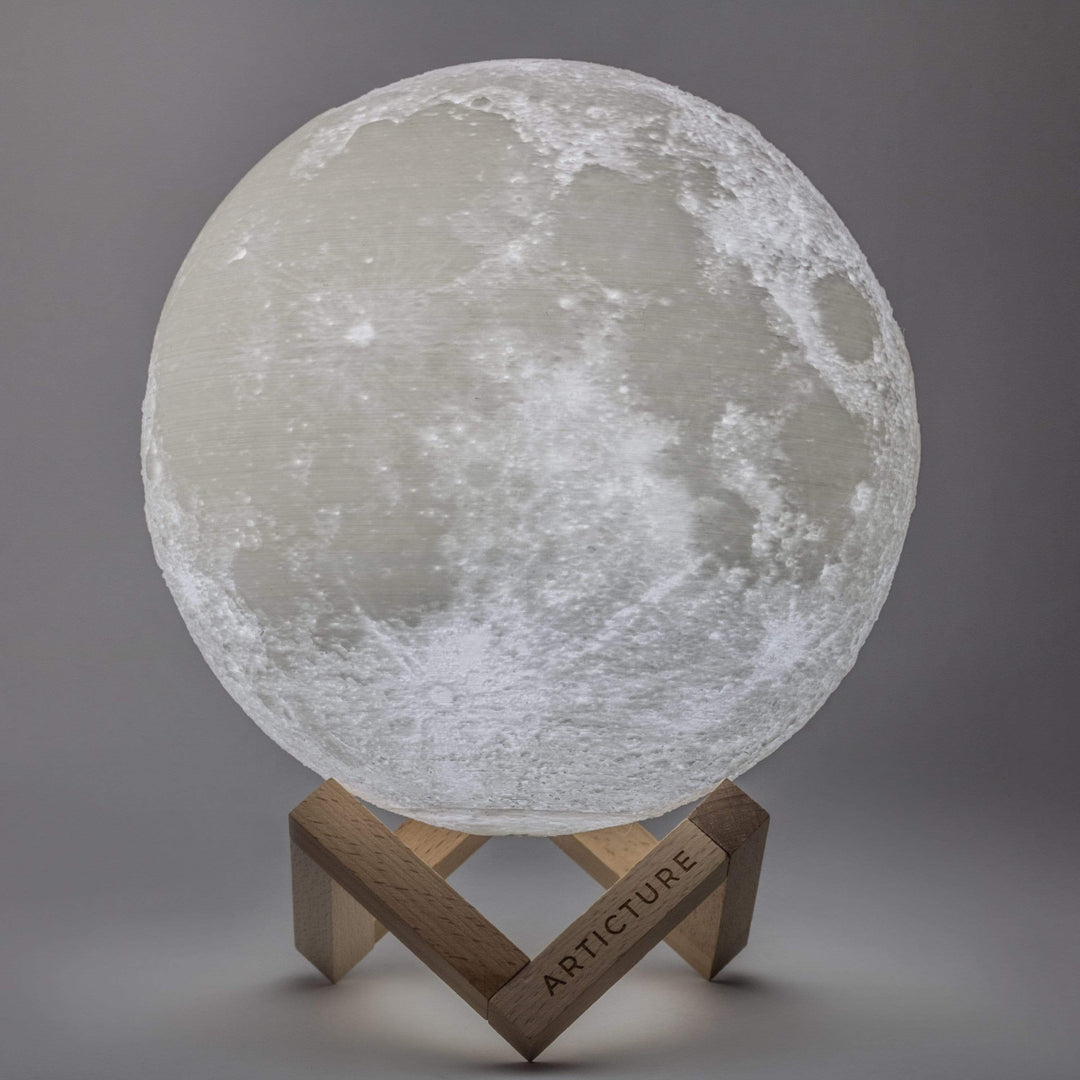3D Moon Lamp with Wooden Base Kalsten