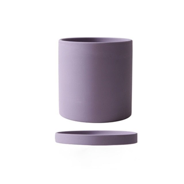 Kalsten | Elegant flowerpot made of ceramic with saucer