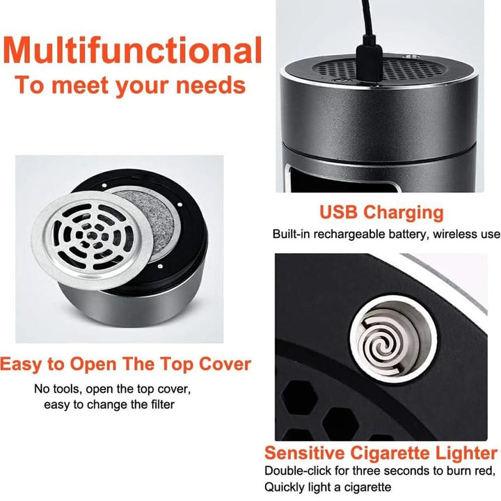 Kalsten | USB-powered Ashtray with HEPA Filter & Ionizer