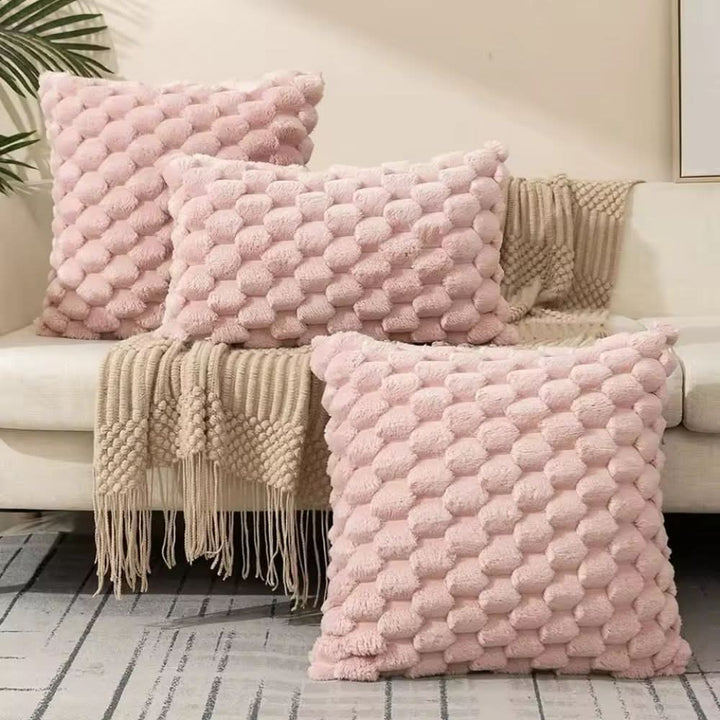 Kalsten | Cushion cover made of cotton blend with fluffy 3D feel
