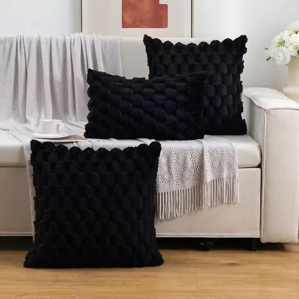 Kalsten | Cushion cover made of cotton blend with fluffy 3D feel