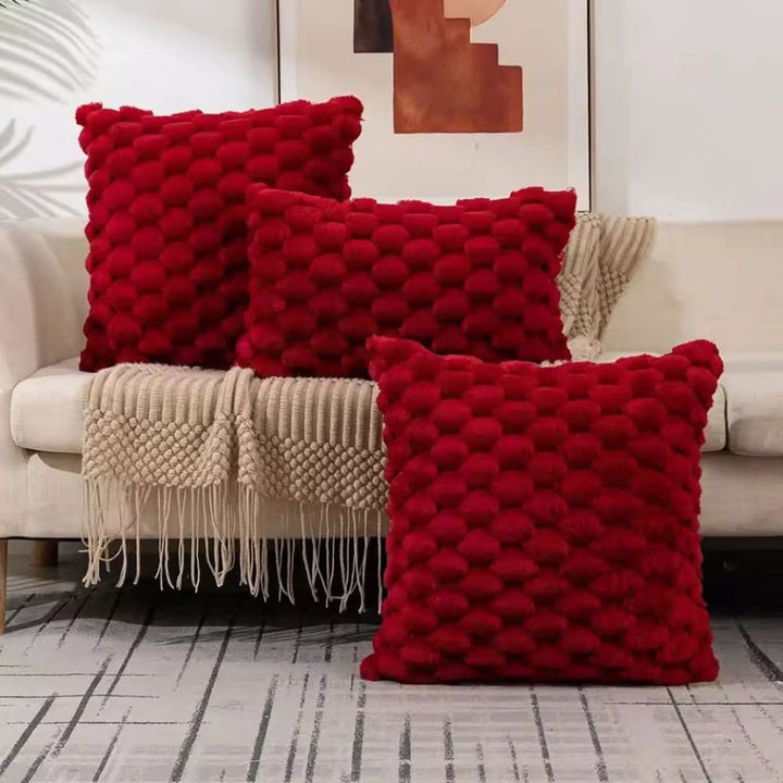 Kalsten | Cushion cover made of cotton blend with fluffy 3D feel