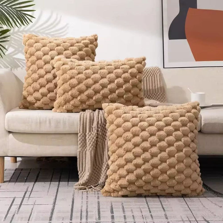 Kalsten | Cushion cover made of cotton blend with fluffy 3D feel