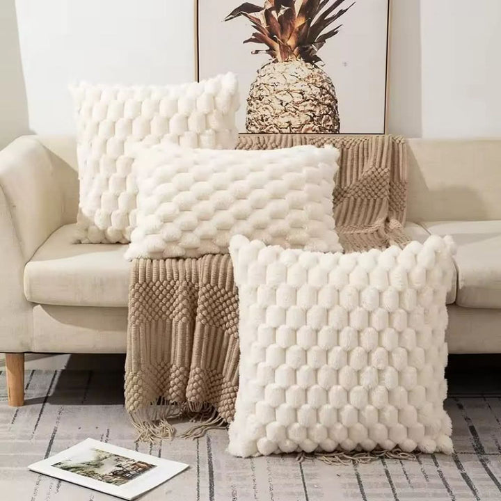 Kalsten | Cushion cover made of cotton blend with fluffy 3D feel