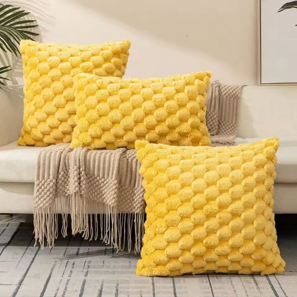 Kalsten | Cushion cover made of cotton blend with fluffy 3D feel