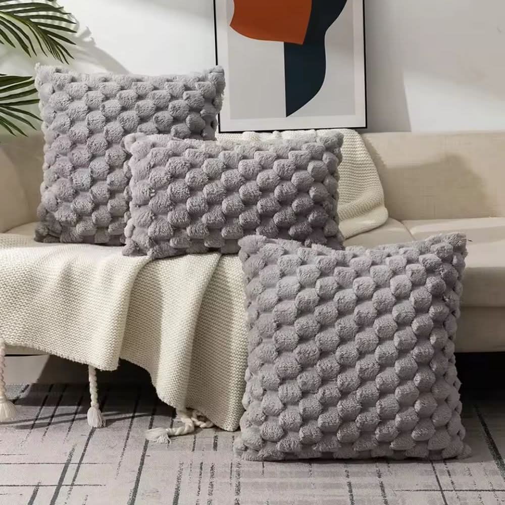 Kalsten | Cushion cover made of cotton blend with fluffy 3D feel