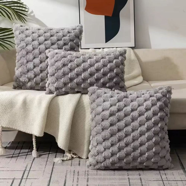 Kalsten | Cushion cover made of cotton blend with fluffy 3D feel