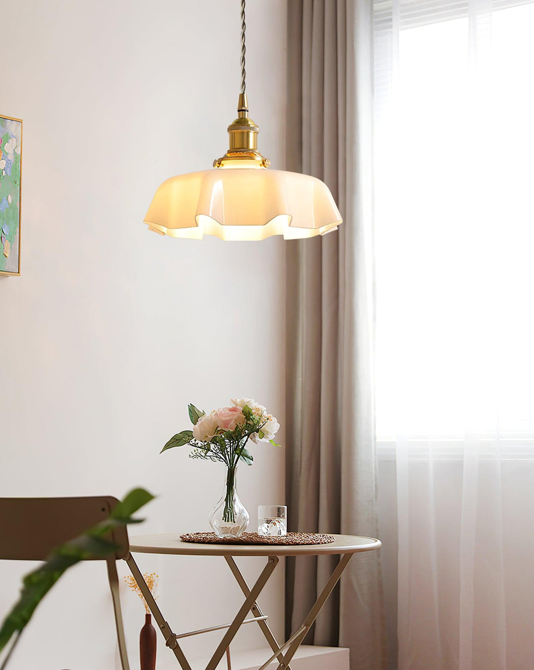 French Flower Droplight Pendant Swag Light | Kalsten