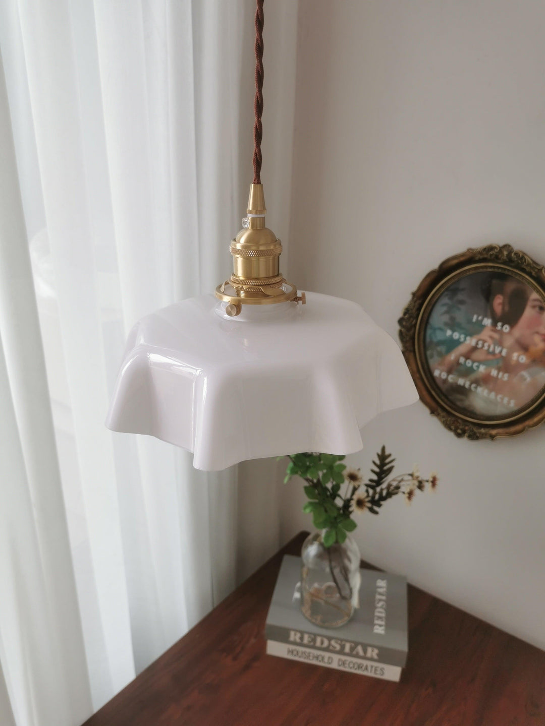 French Flower Droplight Pendant Swag Light | Kalsten