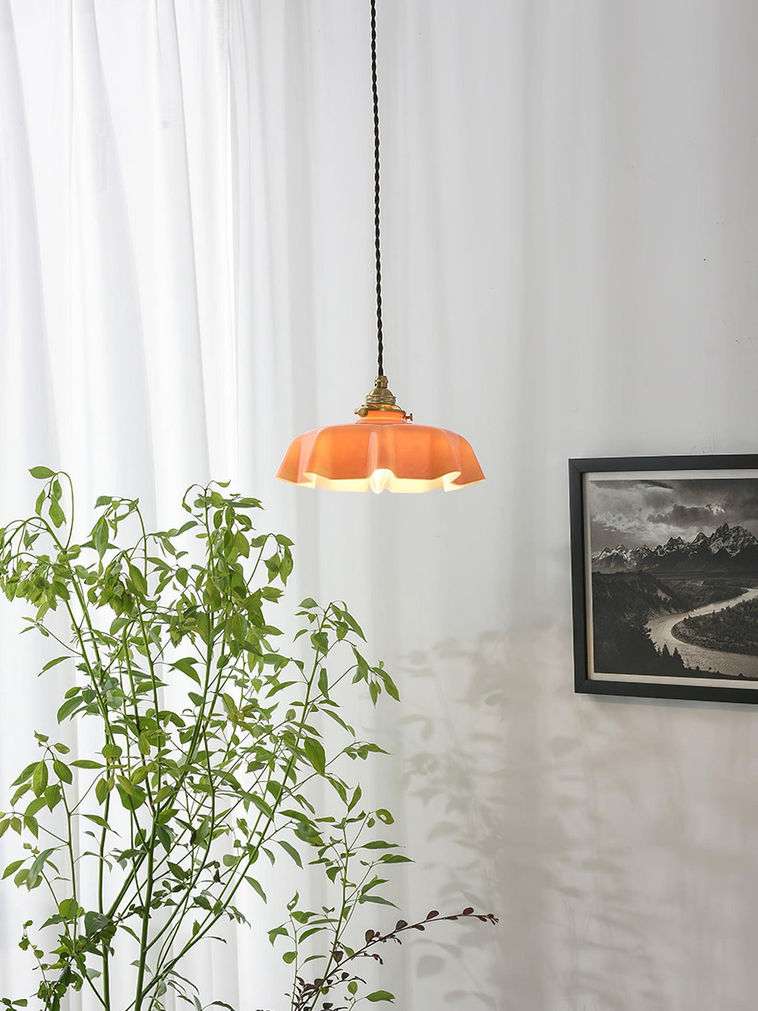 French Flower Droplight Pendant Swag Light | Kalsten