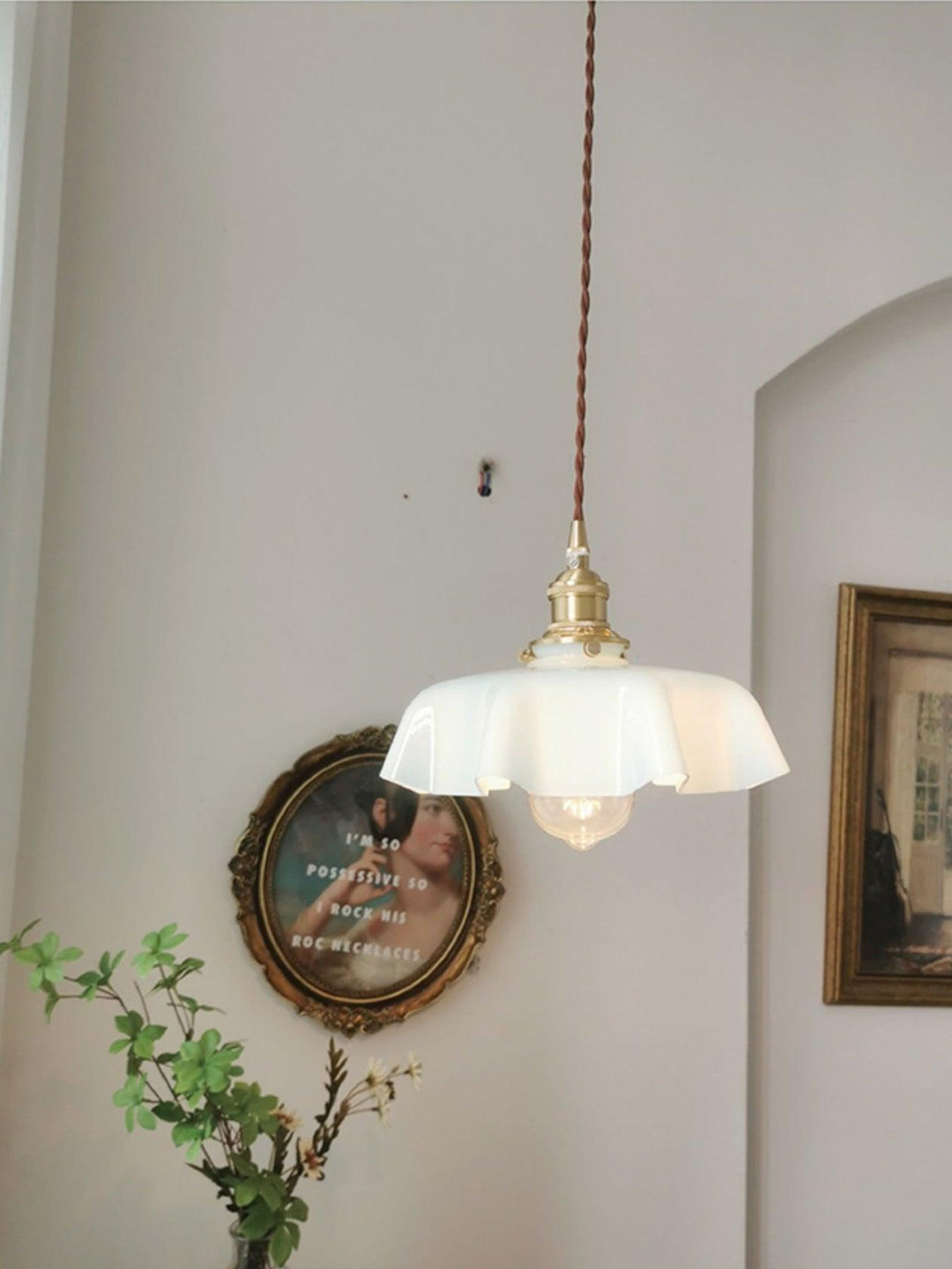 French Flower Droplight Pendant Swag Light | Kalsten