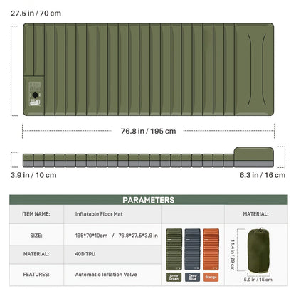 Skanto | Inflatable Camping Mattress | Waterproof, Portable & Easy Inflation for Outdoor Adventures