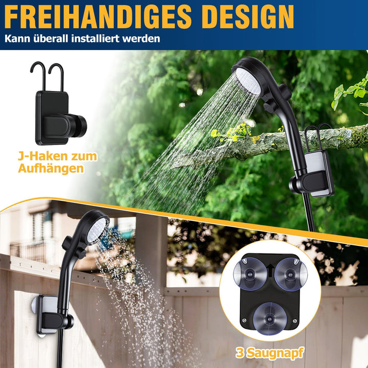 Portable Camping Shower Battery Outdoor Shower with 20L Folding Bucket | Kalsten