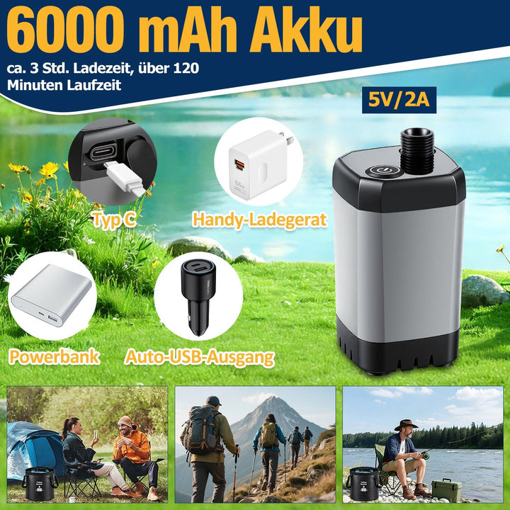 Portable Camping Shower Battery Outdoor Shower with 20L Folding Bucket | Kalsten