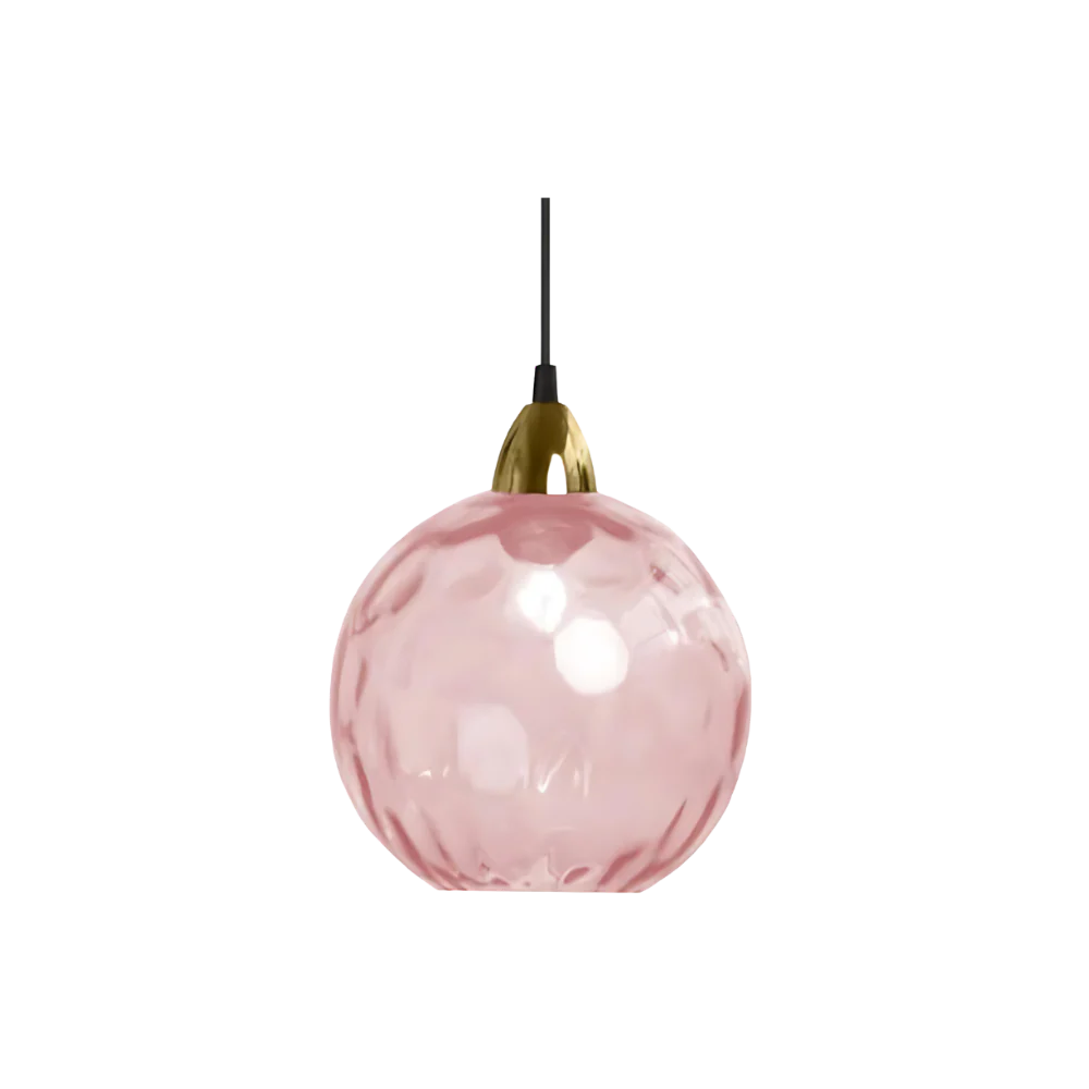 Pendant Light Ripple Glass 7.9 in Sphere Adjustable Dining Room Kitchen Hanging Ceiling Lamp Modern Nordic Minimalist Fixture | Kalsten