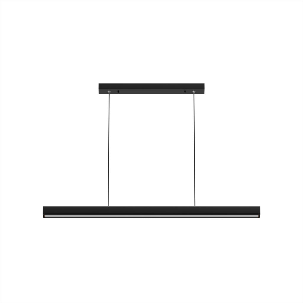 Pendant Light Aluminum Walnut Linear 31.5 in Adjustable Dining Table Kitchen Island Hanging Lamp Stepless Dimmable Modern Design | Kalsten