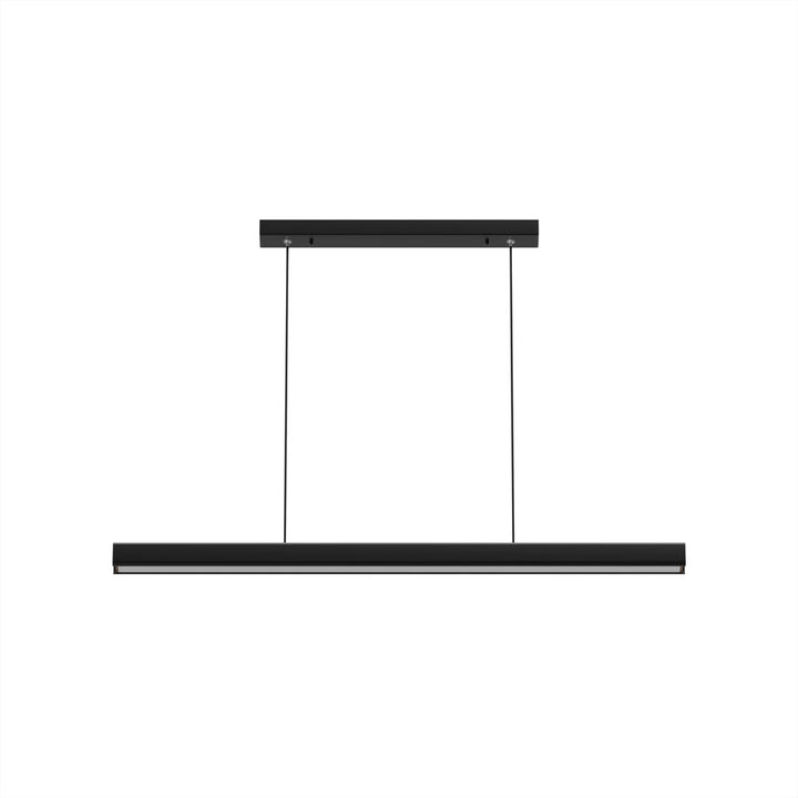 Pendant Light Aluminum Walnut Linear 31.5 in Adjustable Dining Table Kitchen Island Hanging Lamp Stepless Dimmable Modern Design | Kalsten