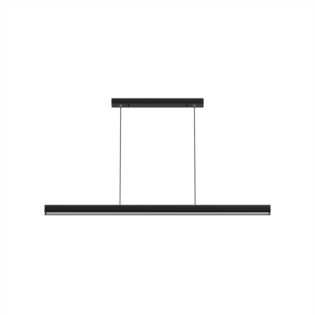 Pendant Light Aluminum Walnut Linear 31.5 in Adjustable Dining Table Kitchen Island Hanging Lamp Stepless Dimmable Modern Design | Kalsten