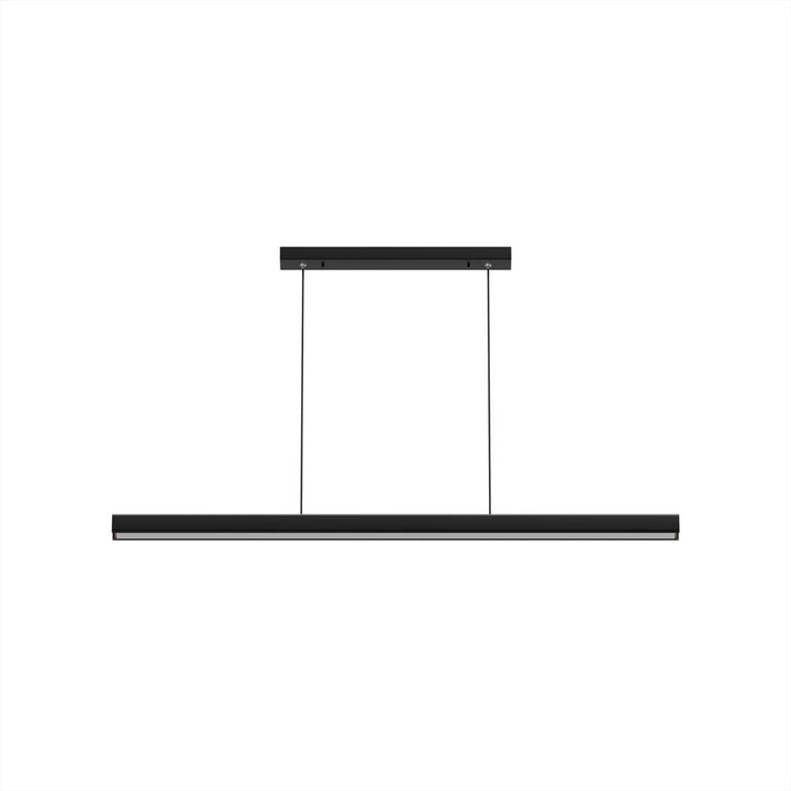 Pendant Light Aluminum Walnut Linear 31.5 in Adjustable Dining Table Kitchen Island Hanging Lamp Stepless Dimmable Modern Design | Kalsten