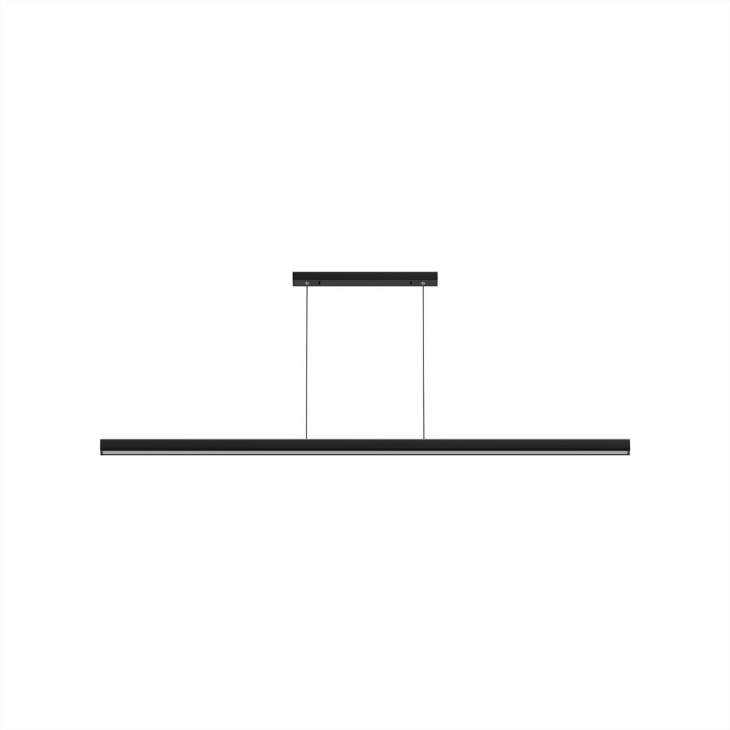 Pendant Light Aluminum Walnut Linear 31.5 in Adjustable Dining Table Kitchen Island Hanging Lamp Stepless Dimmable Modern Design | Kalsten