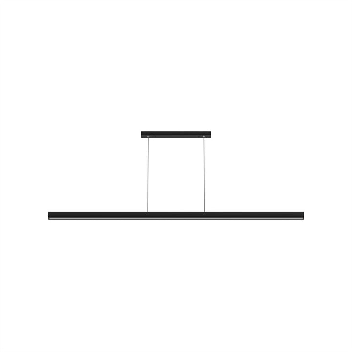 Pendant Light Aluminum Walnut Linear 31.5 in Adjustable Dining Table Kitchen Island Hanging Lamp Stepless Dimmable Modern Design | Kalsten