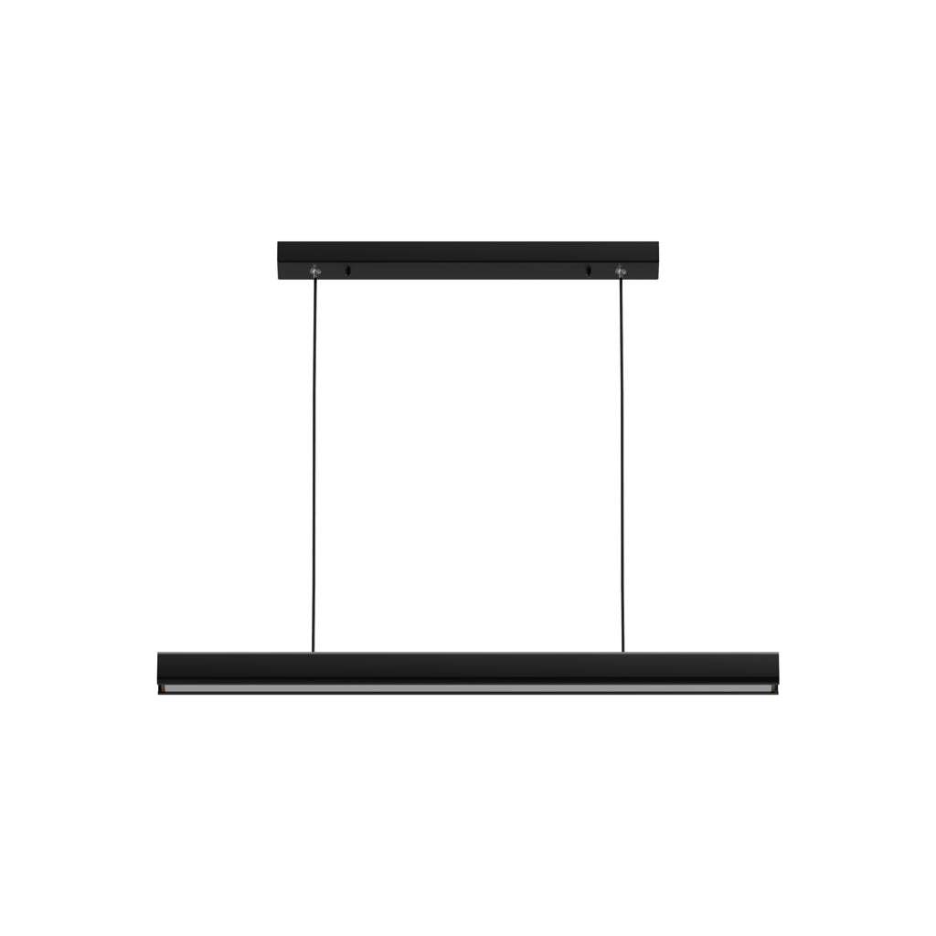 Pendant Light Aluminum Walnut Linear 31.5 in Adjustable Dining Table Kitchen Island Hanging Lamp Stepless Dimmable Modern Design | Kalsten