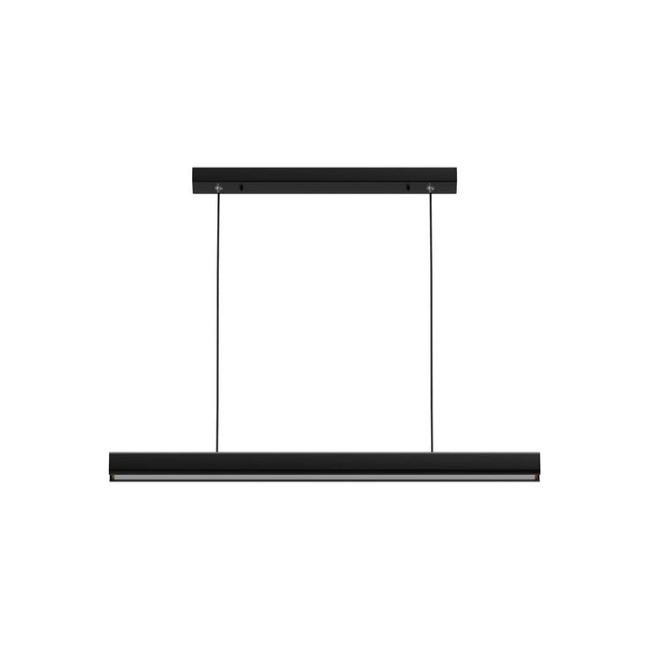 Pendant Light Aluminum Walnut Linear 31.5 in Adjustable Dining Table Kitchen Island Hanging Lamp Stepless Dimmable Modern Design | Kalsten