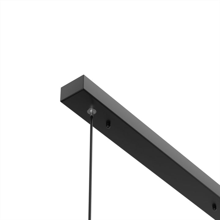 Pendant Light Aluminum Walnut Linear 31.5 in Adjustable Dining Table Kitchen Island Hanging Lamp Stepless Dimmable Modern Design | Kalsten