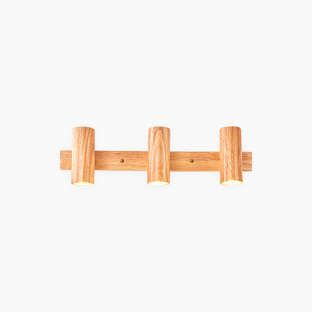 Ceiling Wall Spotlight Wood Adjustable 5.9 in (15.0 cm) Modern Nordic 1 3 4 Heads | Kalsten